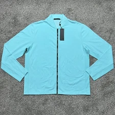 Greyson Siasconset Full Zip Jacket Skystone Light Blue Long Sleeve Mens Large