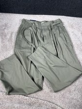 NWT GAP High Rise Paperbag Khaki Green Stretch Pants Sz 12 Casual Career NEW