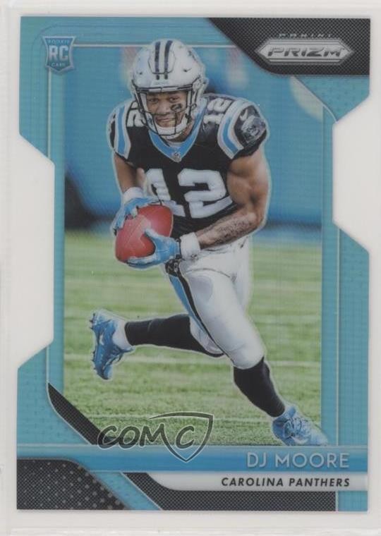 2018 Panini Prizm Rookie Light Blue Prizm 138/199 DJ Moore #207 j2w