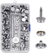 150 PCS Canvas Snap Kit Tool, Metal Screws Snaps Marine Grade 3/8" Socket Stainl