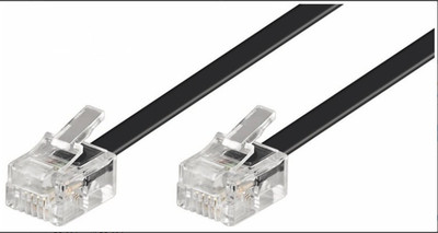 Telefonkabel Modularkabel Anschlusskabel RJ11 / RJ11 (6P4C) schwarz