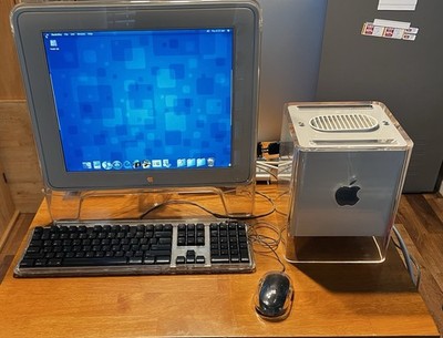 Power Mac G4 Cube Computer Keyboard, Mouse, Speakers, Power In Original Box