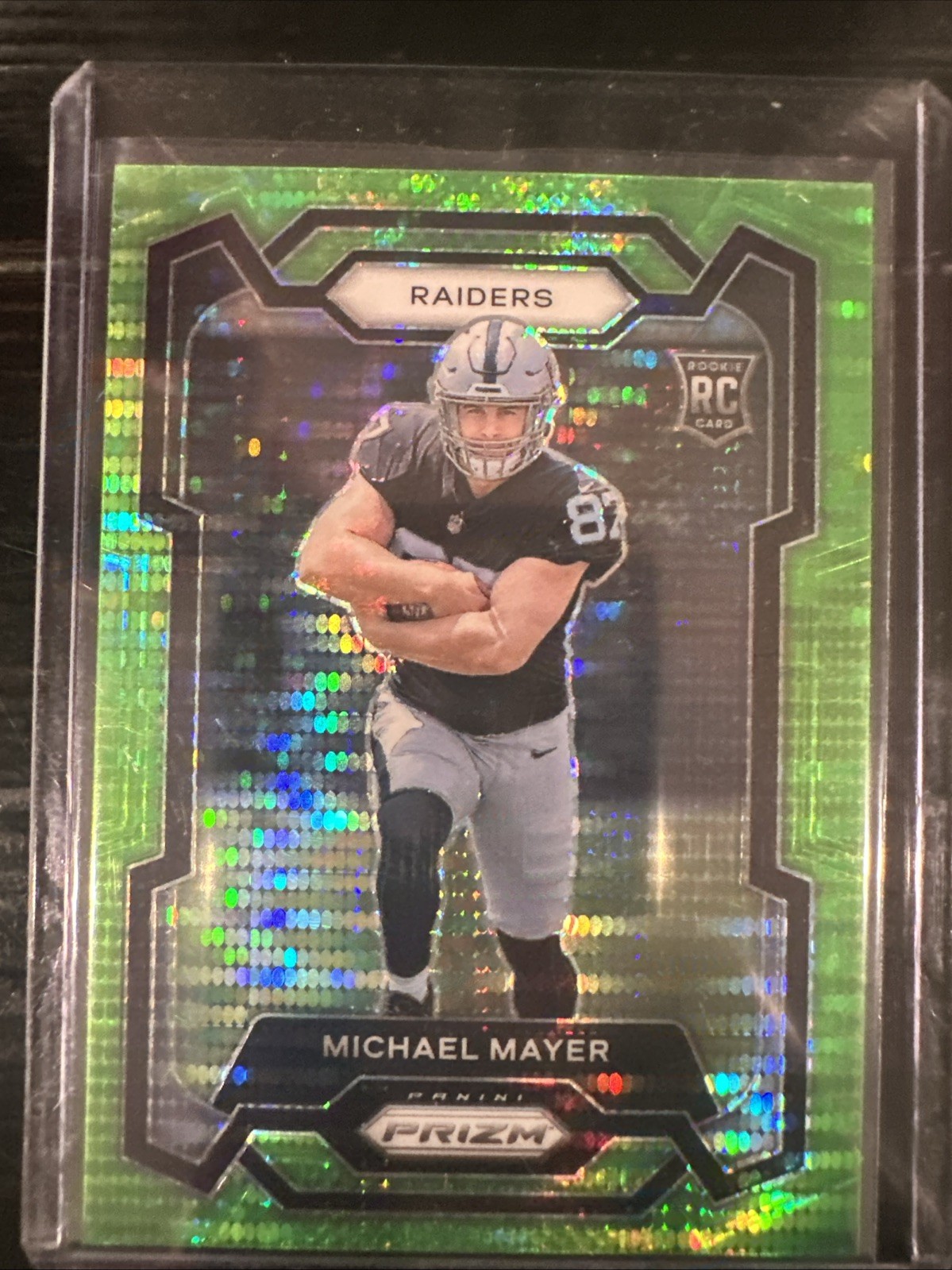 2023 Panini Prizm - Rookies Michael Mayer #361 Neon Green Pulsar Prizm (RC)