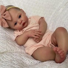 Lifelike 16" Unpainted Reborn Doll Kits Vinyl Silicone Baby Kit Sculpt DIY Parts