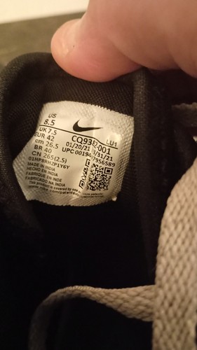 Nike Air Max Impact 2 Black White Grey Athletic Shoes Men's Size 8.5 CQ9382-001 - Picture 9 of 9