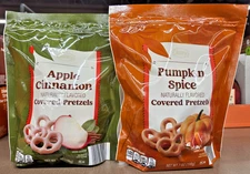 Clancy's Yogurt Covered Pretzels Apple Cinnamon & Pumpkin Spice 7oz (2 Bags)