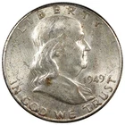 1949-S Franklin Half Dollar BU+ Uncirculated Better Date FULL BELL LINES A2869