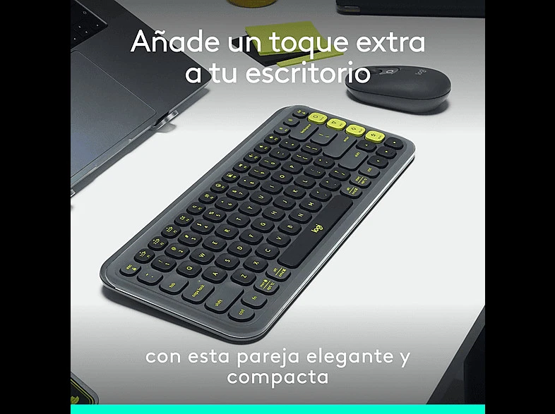 Pack Teclado + Ratón - Logitech Pop Icon, Inalámbrico, Bluetooth, - Imagen 2 de 4