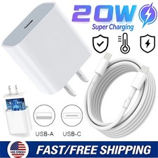 For iPhone 17e 16 15 14 13 Phone Charger Type C Charging Block Power Adapter Lot