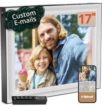 Pix-Star 17 inch XL WiFi Digital Frame, Digital Calendar, Music, Weather Games