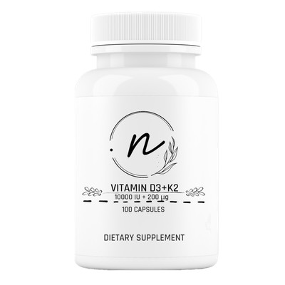 NaturePRO Vitamin D3 + K2 10000 IU 200 mcg 100 Kapseln