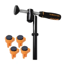 180° Variable Swivel Screw Clamp and 4 Deluxe Bench Dogs with Grommet Bench Brak