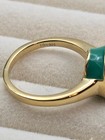 3.75ctw Montezuma Prasiolite & Moissanite Ring Vermeil Plated Silver Size 8 — photo 5