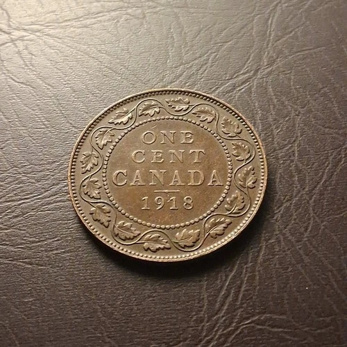 1918 Canada Large Cent (Gd11) King George V Canadian Penny Copper Coin Cent