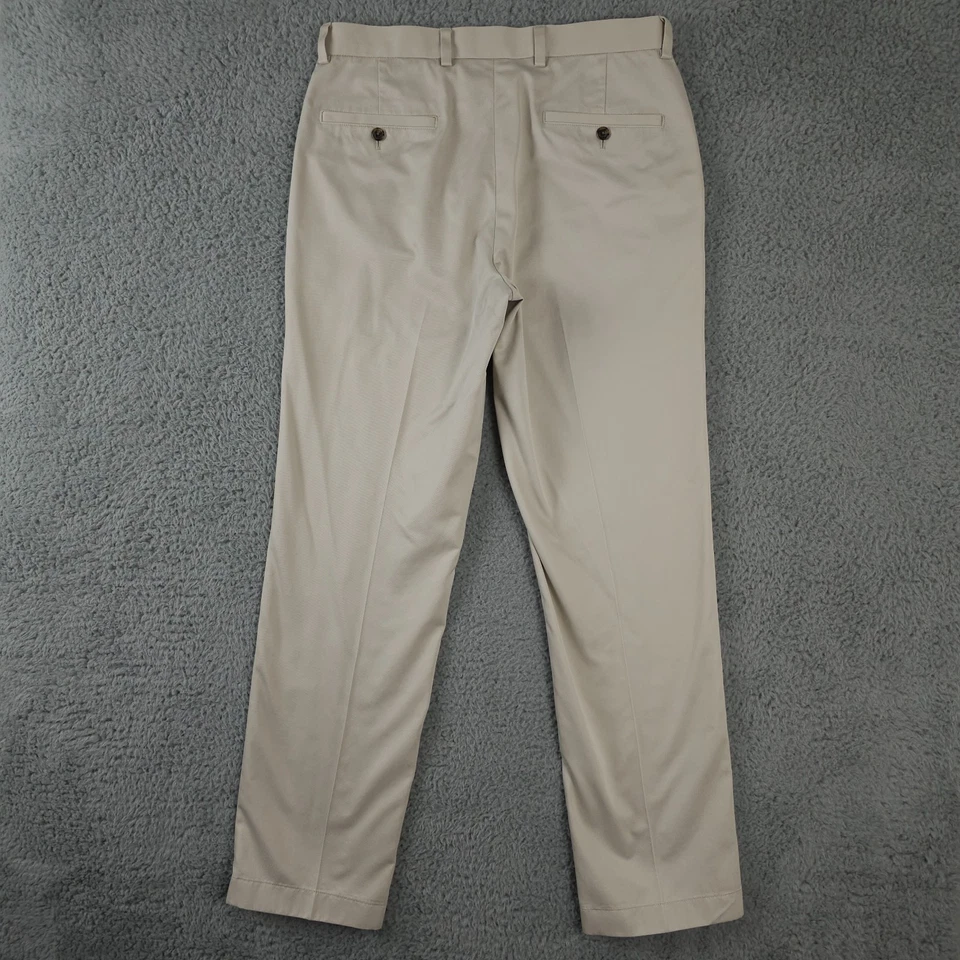 Pantalones Brooks Brothers Para Hombre 33x32 Caqui Beige Clark Ligeros Ventaja Chino Foto 2 de 4