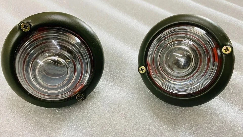 Willys Jeeps Parking Turn Signal Indicator Clear Glass Light Green | Fit For - Image 3 of 4