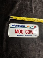 1989 Wisconsin Moo Cow Mini Bicycle Cereal Premium License Plate