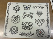 Tattoo Flash Single Sheet Print by Jeff Bartels Traditional Style 11 X 14 172
