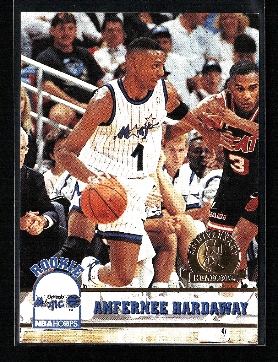 1993-94 NBA Hoops 5th Anniversary Gold #380 Anfernee Hardaway Magic RC NM/MT (A)