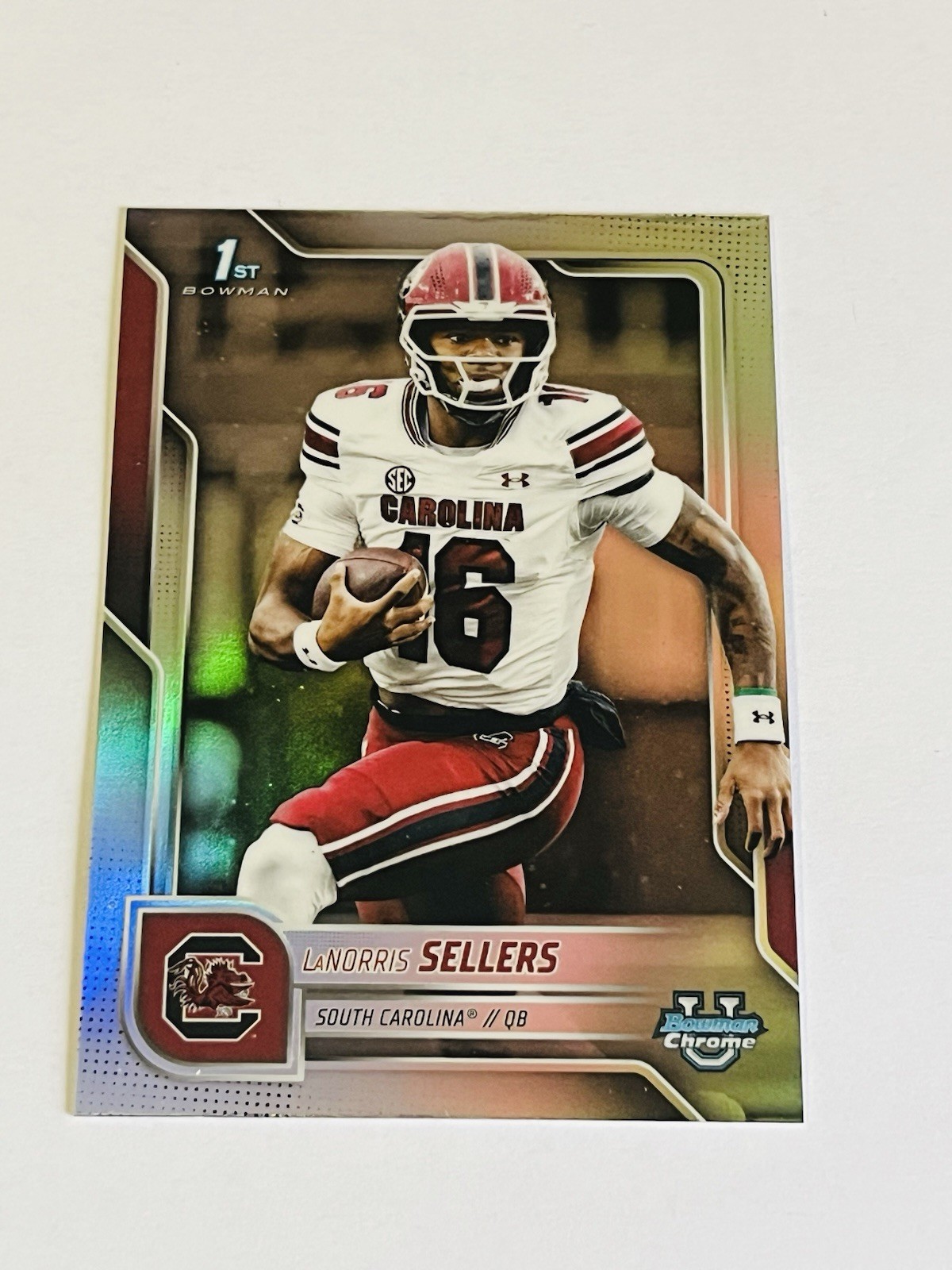 2025 Bowman U Chrome 1st Refractor #168 LaNorris Sellers South Carolina