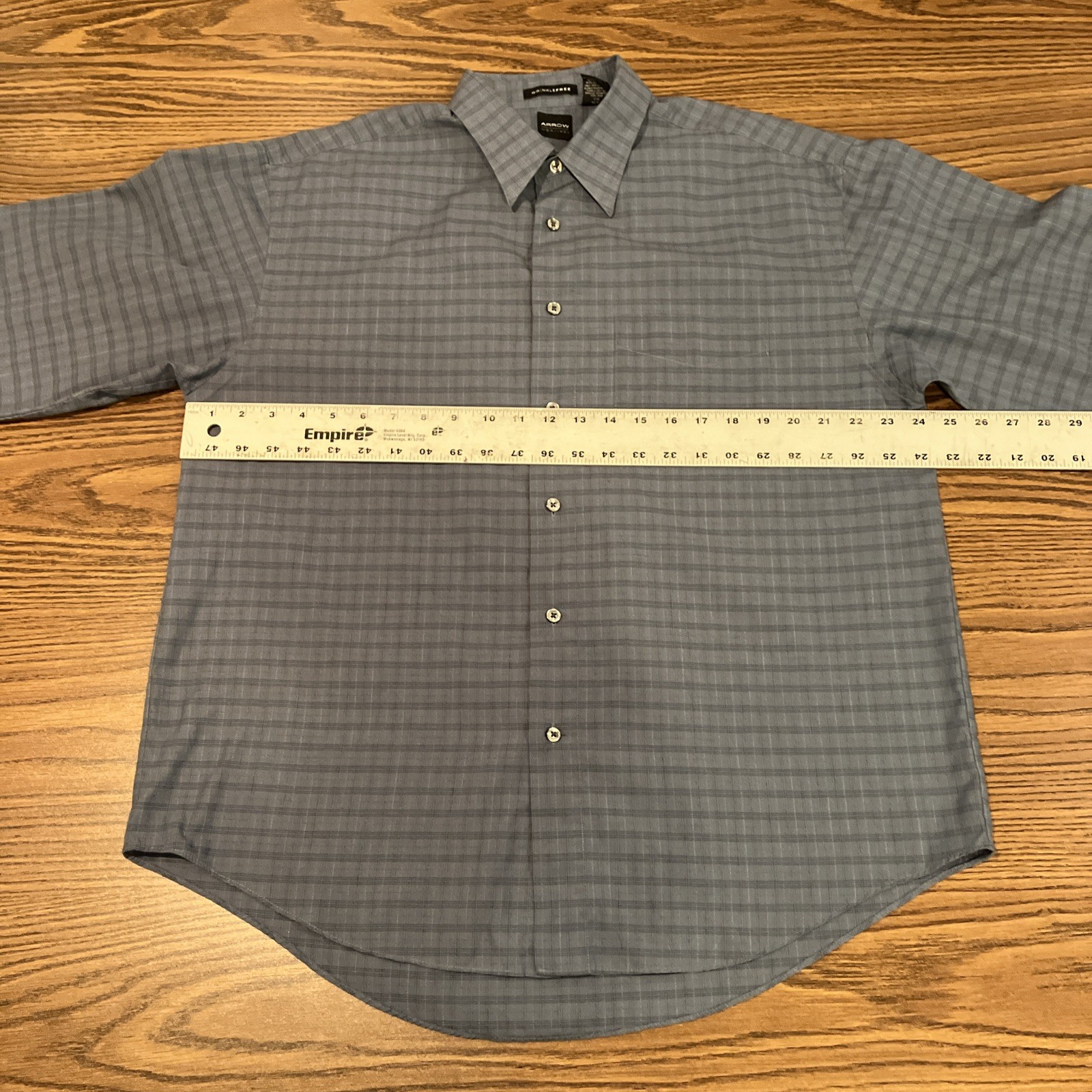 Arrow Wrinkle Free Large Button Down Light Blue P… - image 4