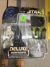 1 1998 STAR WARS POWER OF THE FORCE DELUXE SNOWTROOPER W  BLASTER