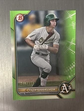 2022 Bowman #BP-41 Tyler Soderstrom /399 Neon Green - Athletics - Color Match