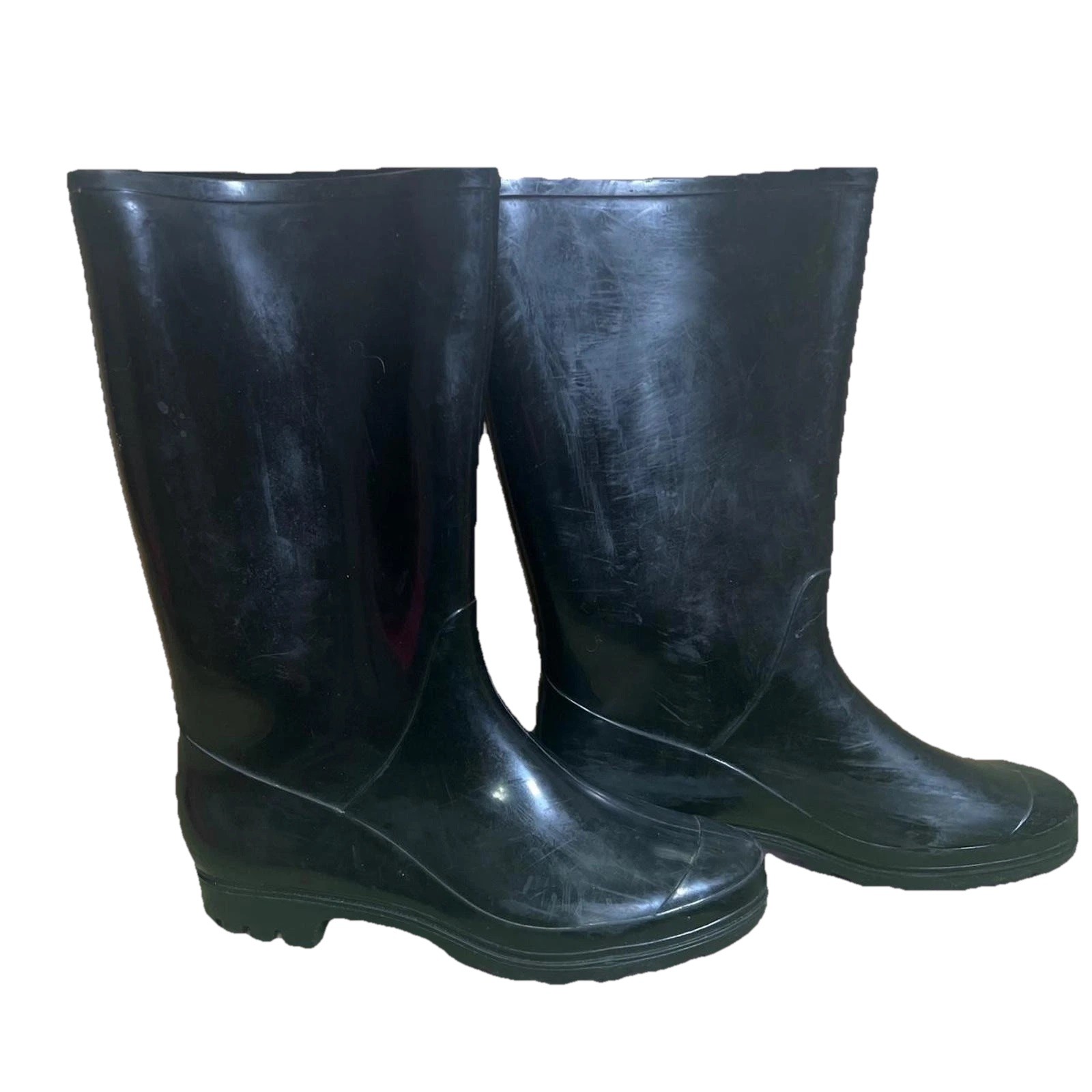 Black Basic Rubber Rain Mud Muck Boots Womens Siz… - image 1
