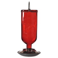 Perky-Pet 16 oz Red Antique Bottle Hummingbird Feeder Pk of 4 