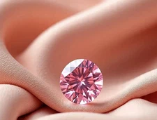 5 Carat Round Cut Lab Grown Natural Pink Color Loose CVD Diamond VVS1 Certified