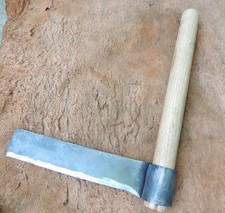 A 9 inch Froe, Wood Splitter, Blacksmith-made, with an ash handle