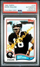 1982 TOPPS #215 STEELERS QUARTERBACK MARK MALONE PSA/DNA GEM MINT 10 ROOKIE CARD. rookie card picture