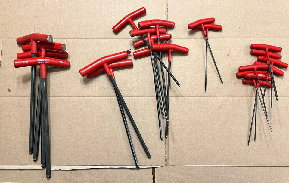 Vintage Bondhus T-Handle Metric Hex Tools 2.5mm - 10mm Lot Bulk Bundle 23 Pieces - Image 2 of 4