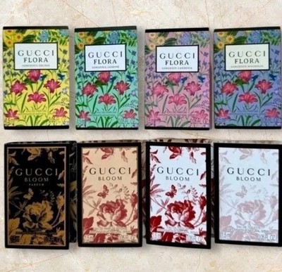 Gucci Bloom & Flora Perfume Collection For Women Sample Spray 8Pc Set Nice Gift!