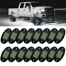 Rock Lights 6000K White 36 LEDs Bright Underbody Light for Pickup Trucks Car SUV