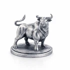 Bull 1 oz Gold Spartan 999+ Pure Silver Statue  – Luxury Collectible Gift