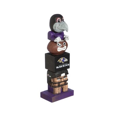 Baltimore Ravens Tiki Totem Garden Statue, Hand Painted Resin, 16 Inch,...