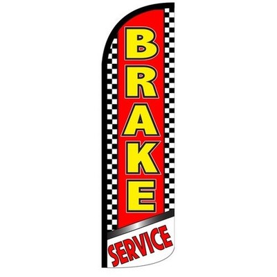 Brake Service Flag Flutter Feather Banner Swooper Extra Wide Windless 100D