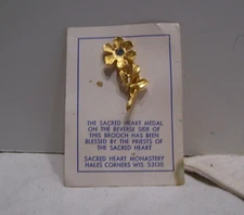 Vintage The Sacred Heart Medal, Sacred Hert Monastery, Hales Corners Wis
