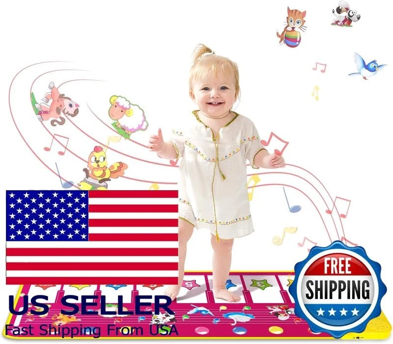 Musical Piano Mat 39.5" Playmat for Kids - Touch Play Blanket Xmas Gift Toy