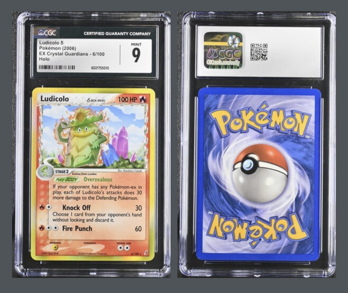 Pokemon CGC 9 Ludicolo Ex Crystal Guardians 6/100 Holo Rare 2006