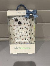 PINK SKY Iphone 15/14/13 Ski Mountain Phone Case Brand New In Box UK Seller