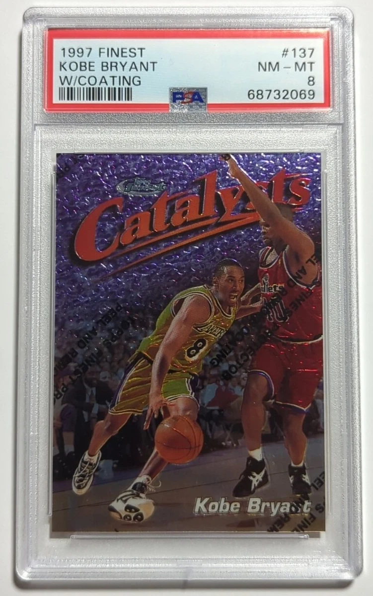 1997-98 Topps Finest Kobe Bryant Catalysts w/Coating #137 PSA 8 