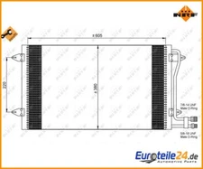 Condenser, air conditioning easy fit NRF 35656 for VW