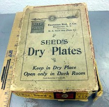vintage Eastman Kodak Company Seeds DRY PLATES box empty , great graphics