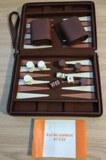 Vintage Backgammon Game Set Made in Taiwan 9x7 Travel magnetic missing one piece