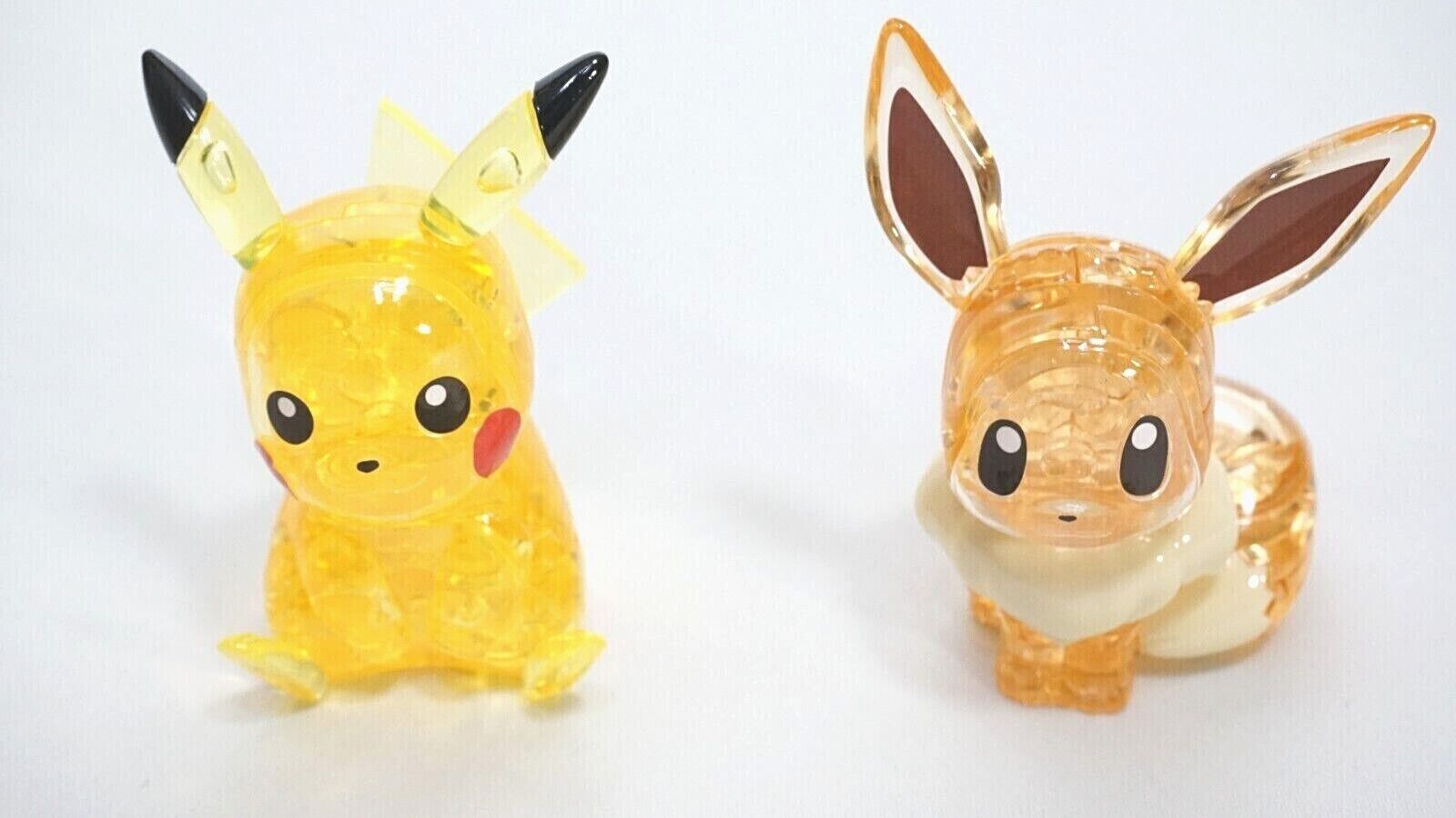 Pikachu & Eevee Crystal 3D Puzzle Pokemon 48 Pieces Beverly 50247 Japan  Impor