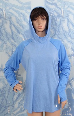 UNDER ARMOUR water blue/maui stripe Threadborne Streaker Hoodie