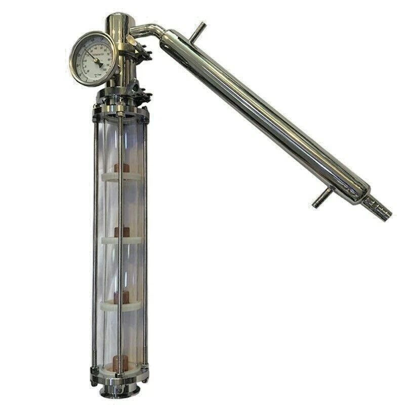2" Tri Clamp Alcohol Distiller Bubble Plate Reflux Column & Condenser, Fits Kegs - Image 4 of 4