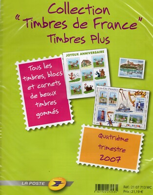 COLLECTION TIMBRES DE France - Timbres plus - Troisième trimestre 2007
